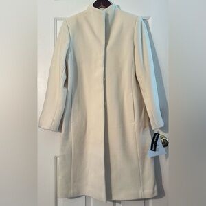 MARVIN RICHARDS 6P Wool Cashmere Dress Coat Italian Fabric Mandarin Collar LUXE